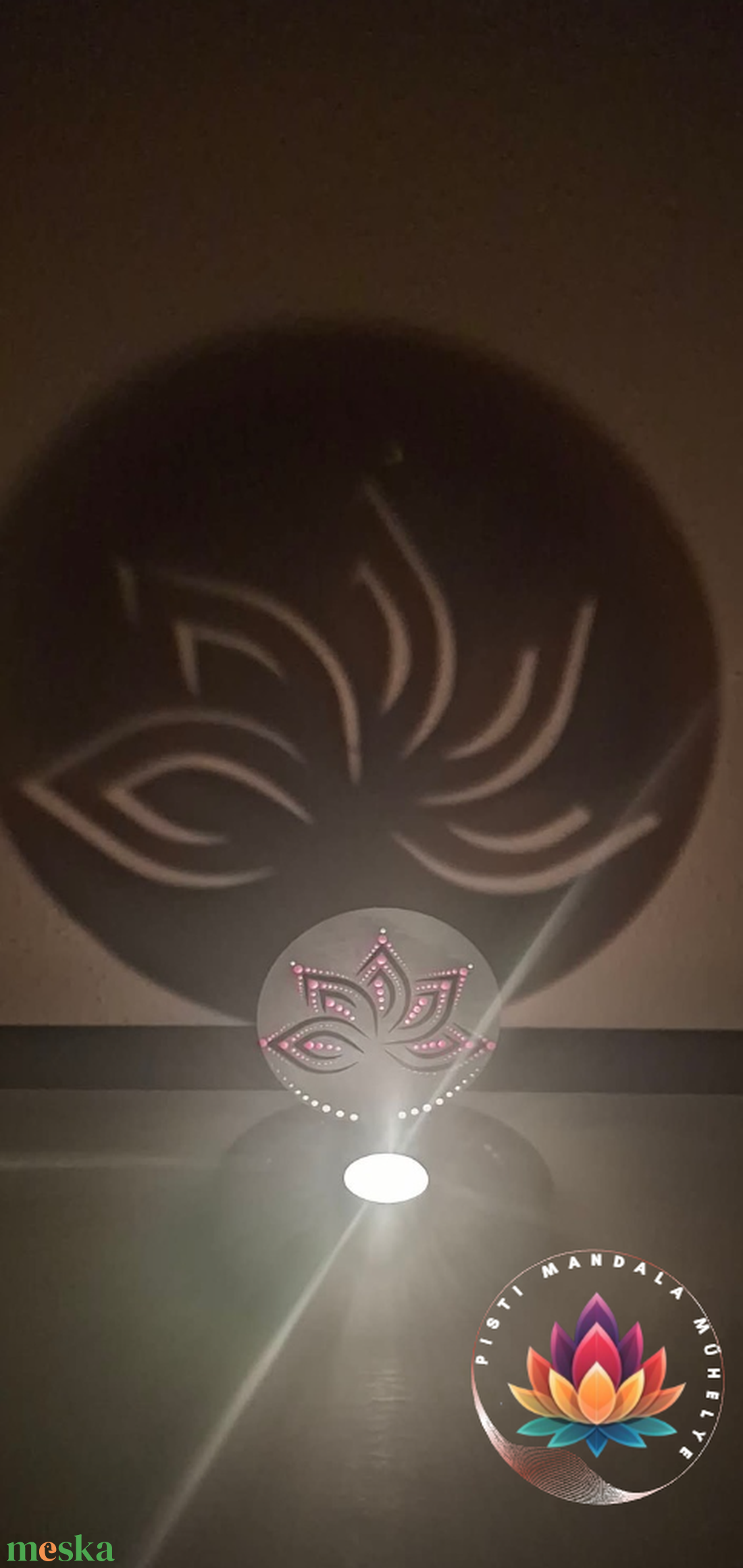 Lótusz árnyéklámpa - 12 cm - otthon & életmód - gyertya, illat, aroma - mécses és mécsestartó - Meska.hu