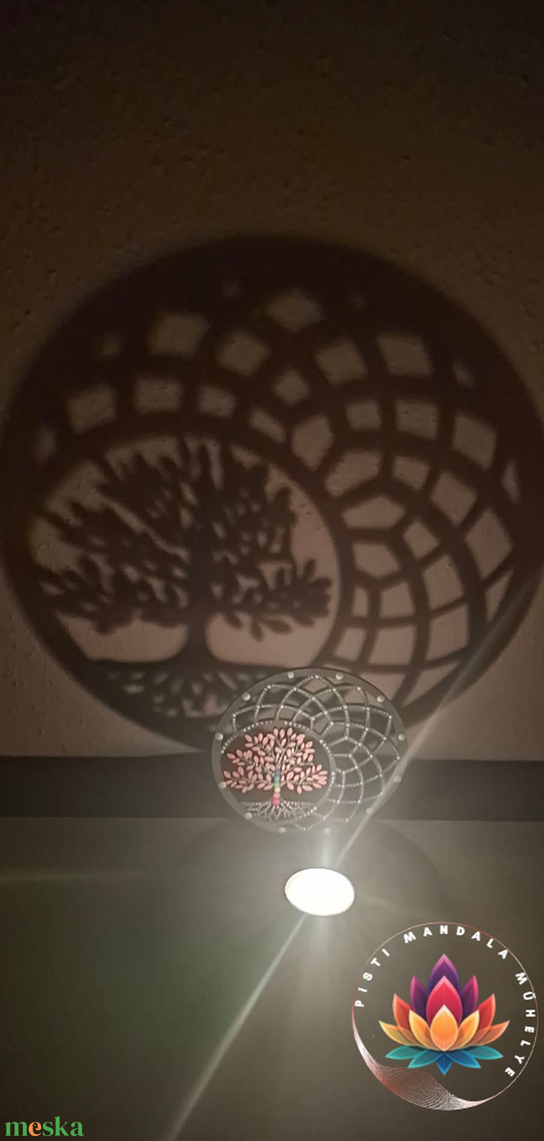 Életfa árnyéklámpa - 12 cm - otthon & életmód - gyertya, illat, aroma - mécses és mécsestartó - Meska.hu