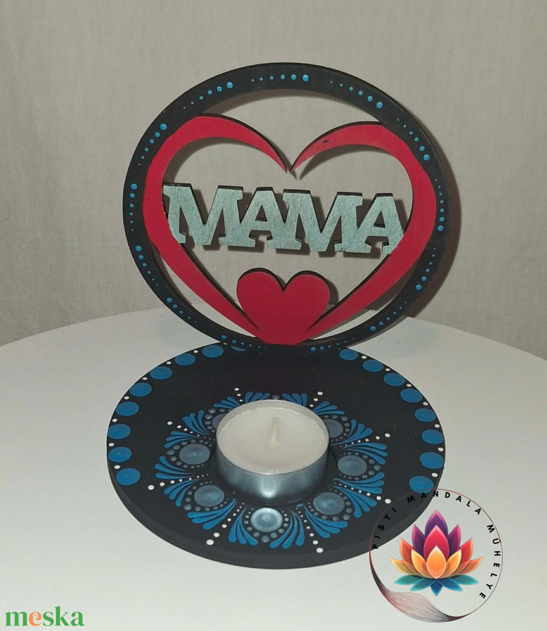 MAMA feliratos árnyéklámpa - 12 cm - otthon & életmód - gyertya, illat, aroma - mécses és mécsestartó - Meska.hu