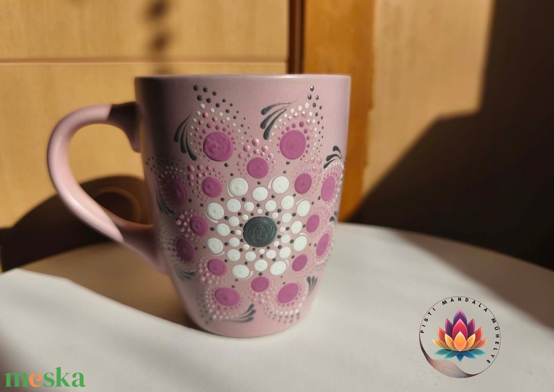 Mandalás rózsaszín bögre ( 300 ml) - otthon & életmód - konyhafelszerelés, tálalás - tálalás - bögre & csésze - Meska.hu