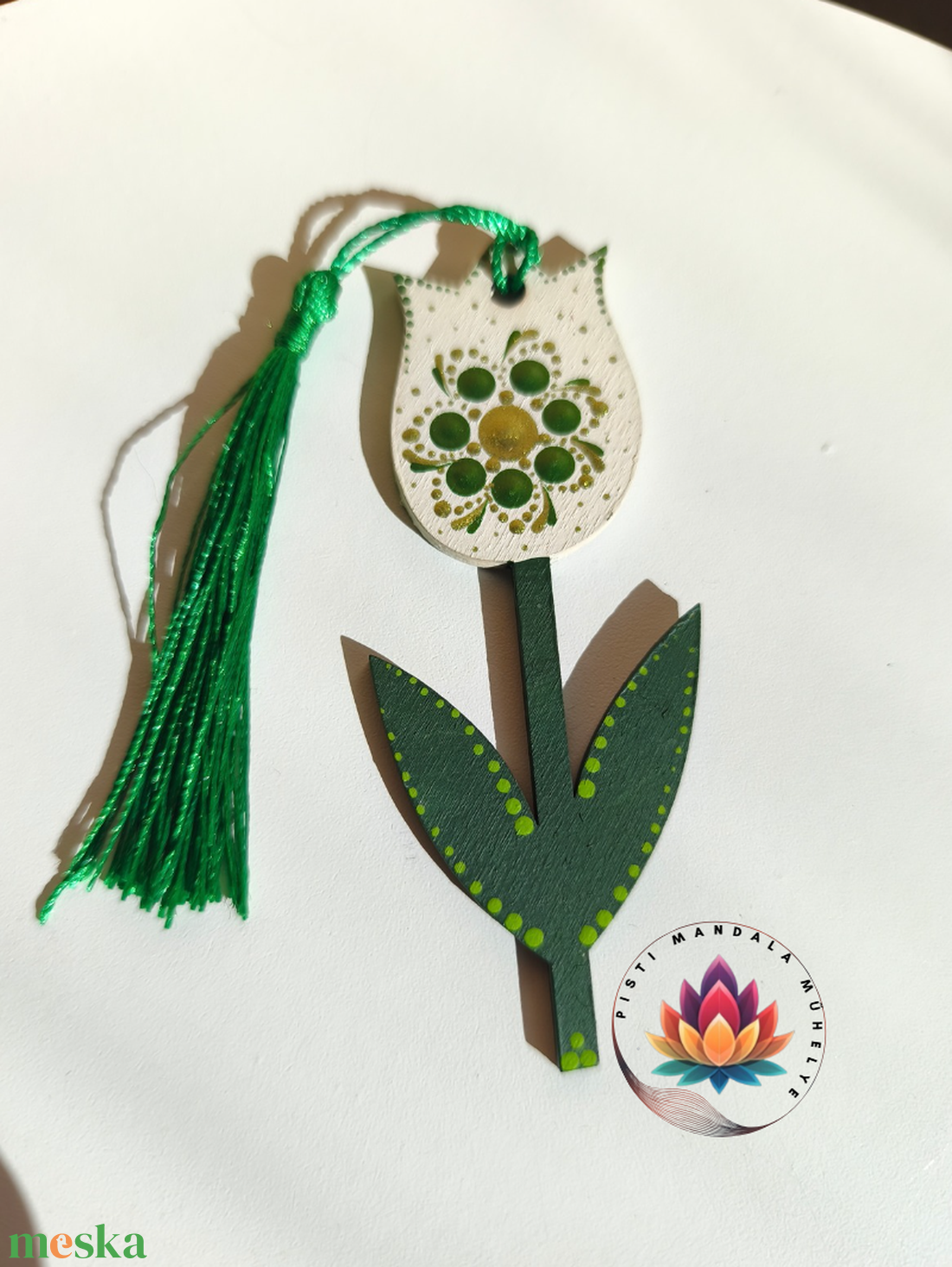 Tulipán könyvjelző (fehér)  - könyv & zene - könyvjelző - Meska.hu