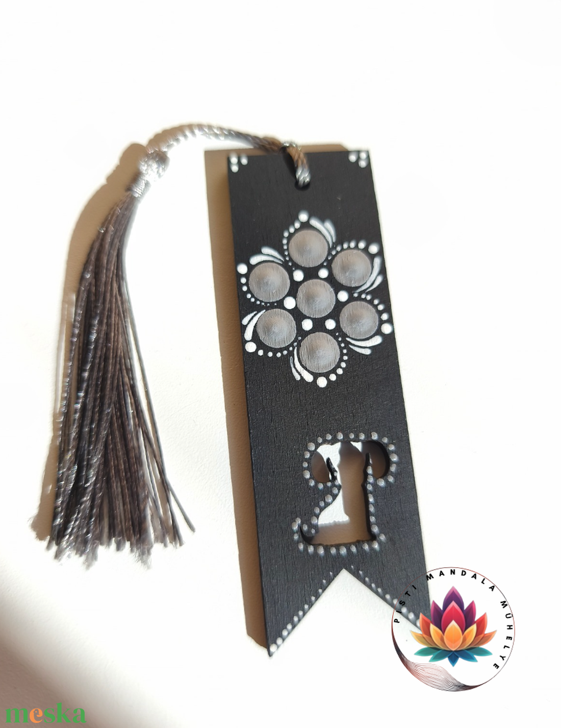 Kutyás könyvjelző (ezüst, fehér)  - könyv & zene - könyvjelző - Meska.hu