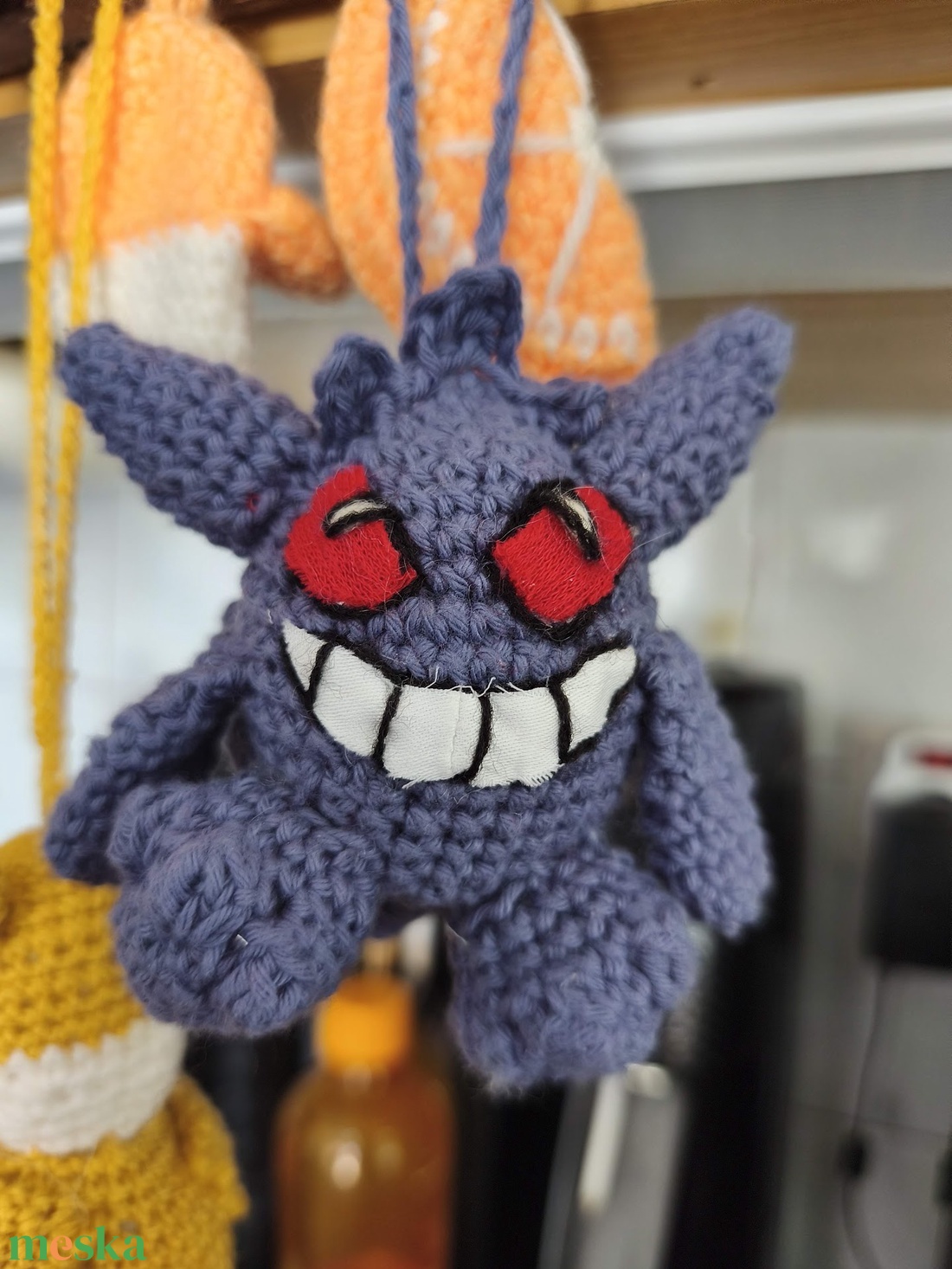 Horgolt Gengar a Pokémonból - otthon & életmód - dekoráció - halloween - halloweeni figurák - Meska.hu