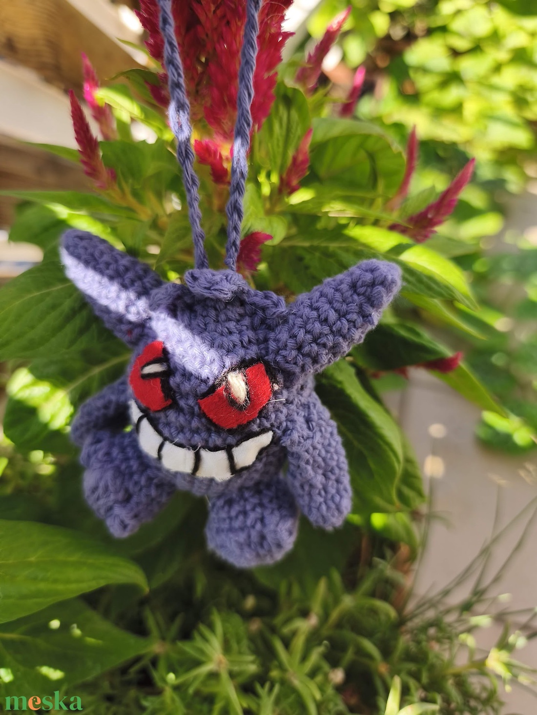 Horgolt Gengar a Pokémonból - otthon & életmód - dekoráció - halloween - halloweeni figurák - Meska.hu