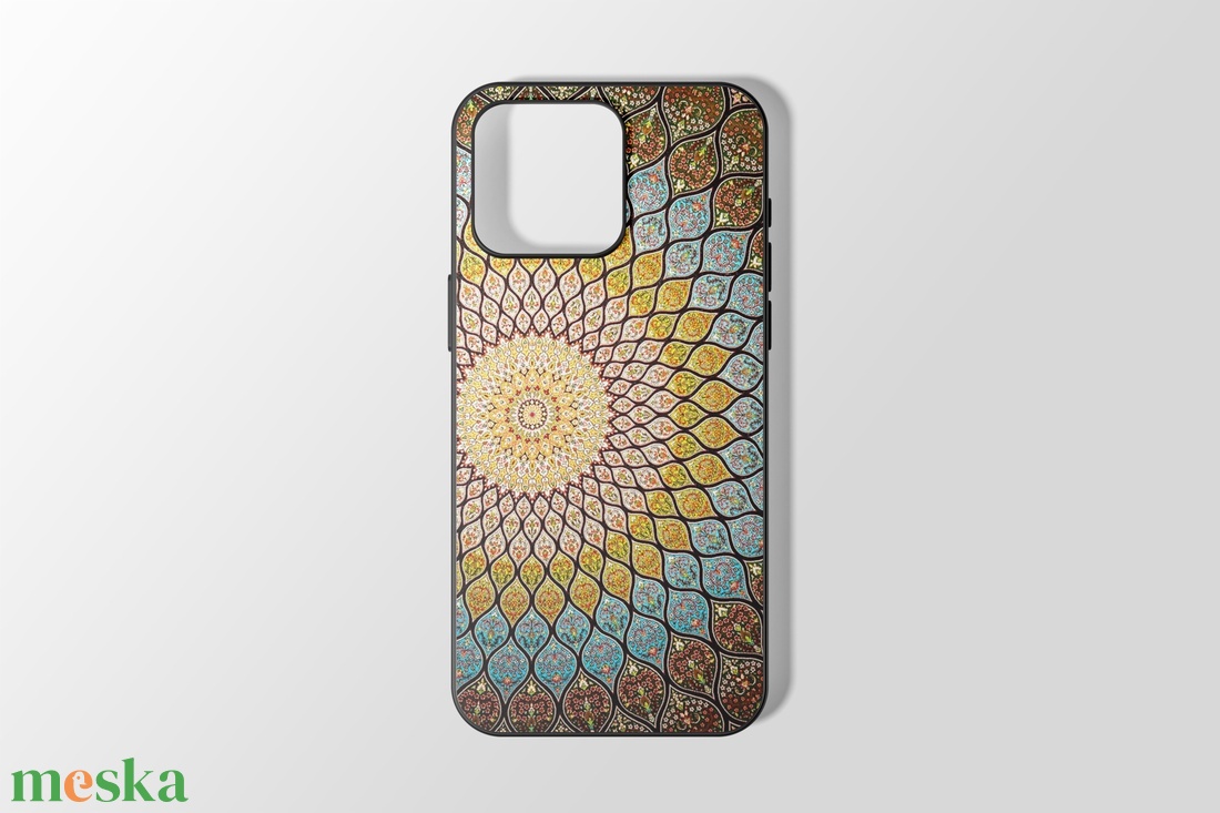 Türkiz, sárga, barna mandala  telefontok - táska & tok - ebook & tablet tok - Meska.hu