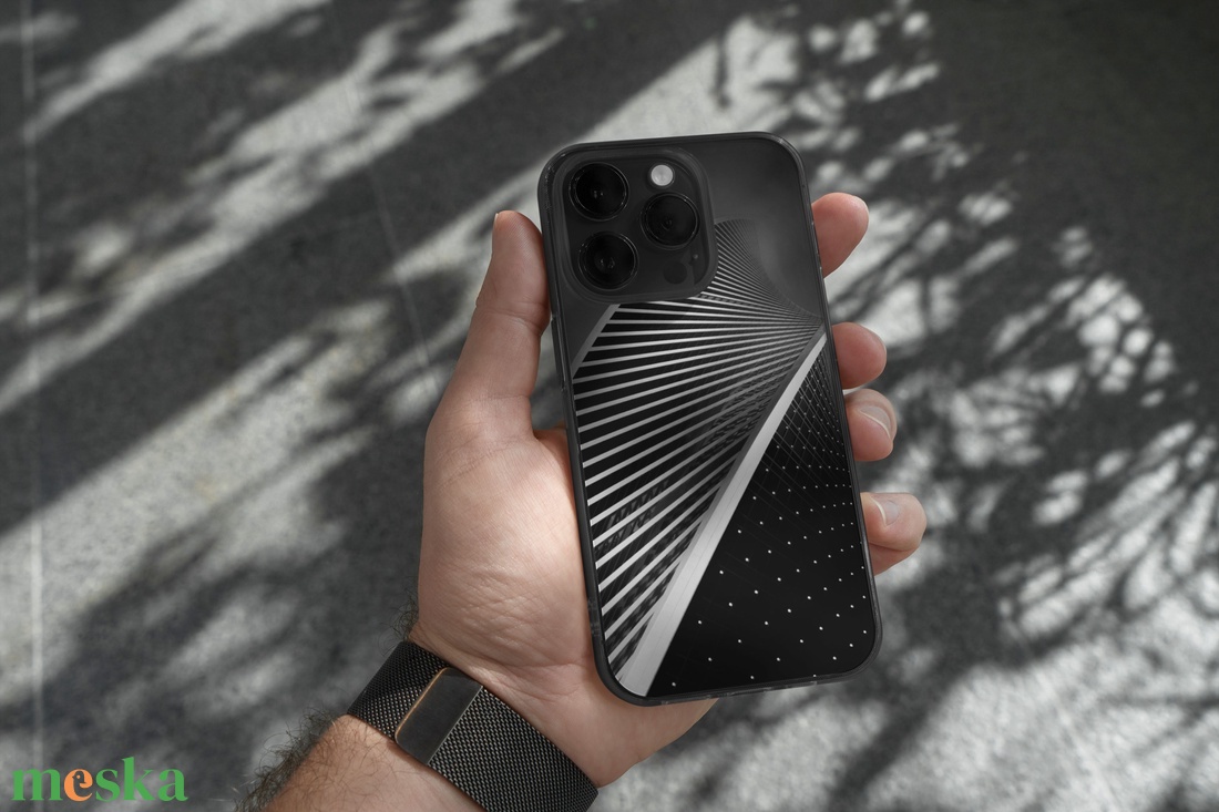 Fekete-fehér íves  telefontok - táska & tok - ebook & tablet tok - Meska.hu