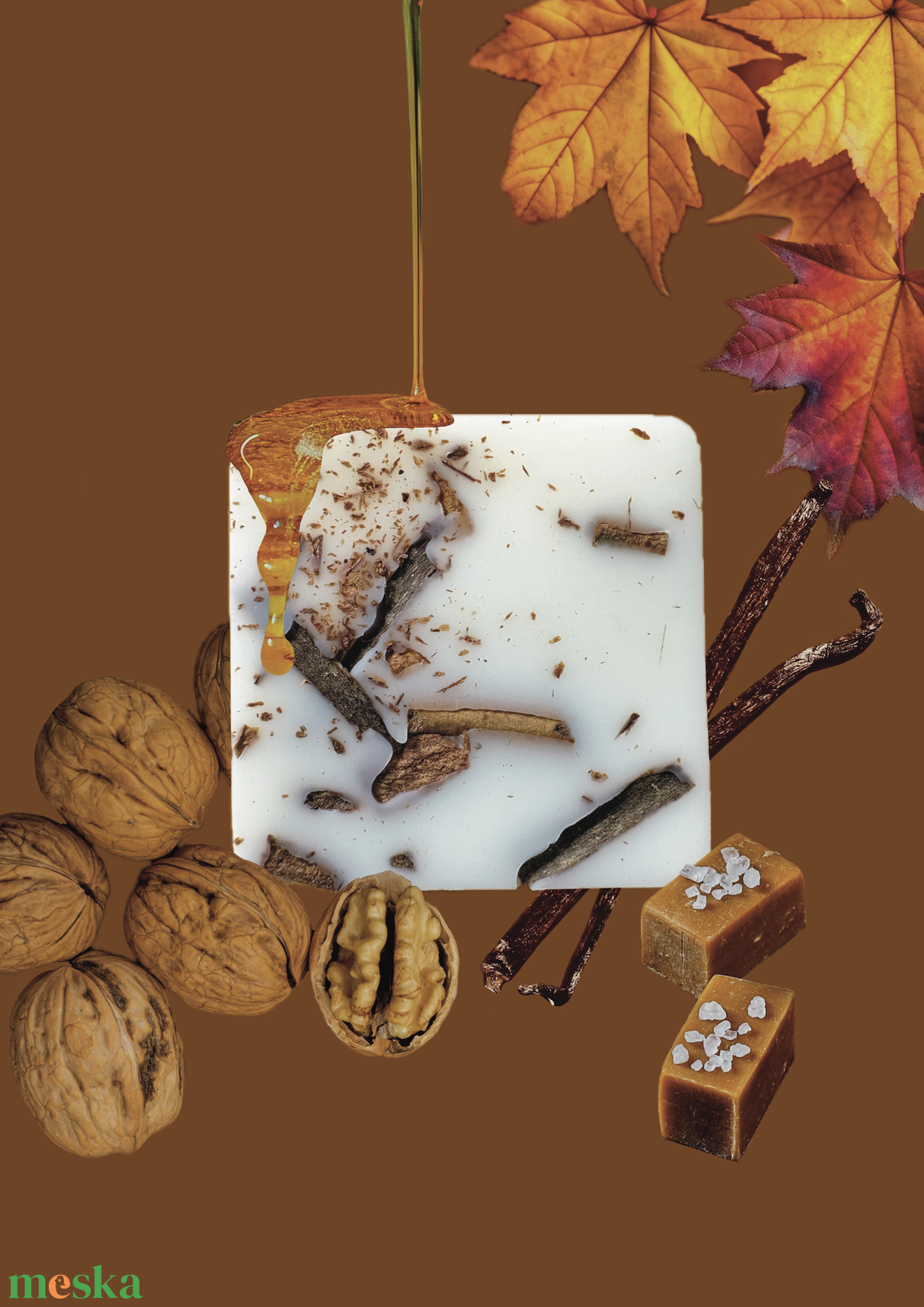 Juhar és dió illatviasz - otthon & életmód - gyertya, illat, aroma - illatviasz - Meska.hu