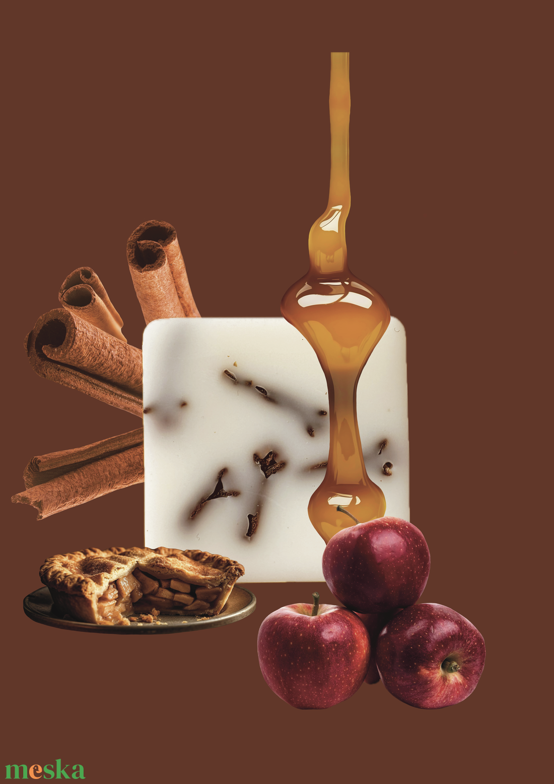 Almás pite illatviasz - otthon & életmód - gyertya, illat, aroma - illatviasz - Meska.hu