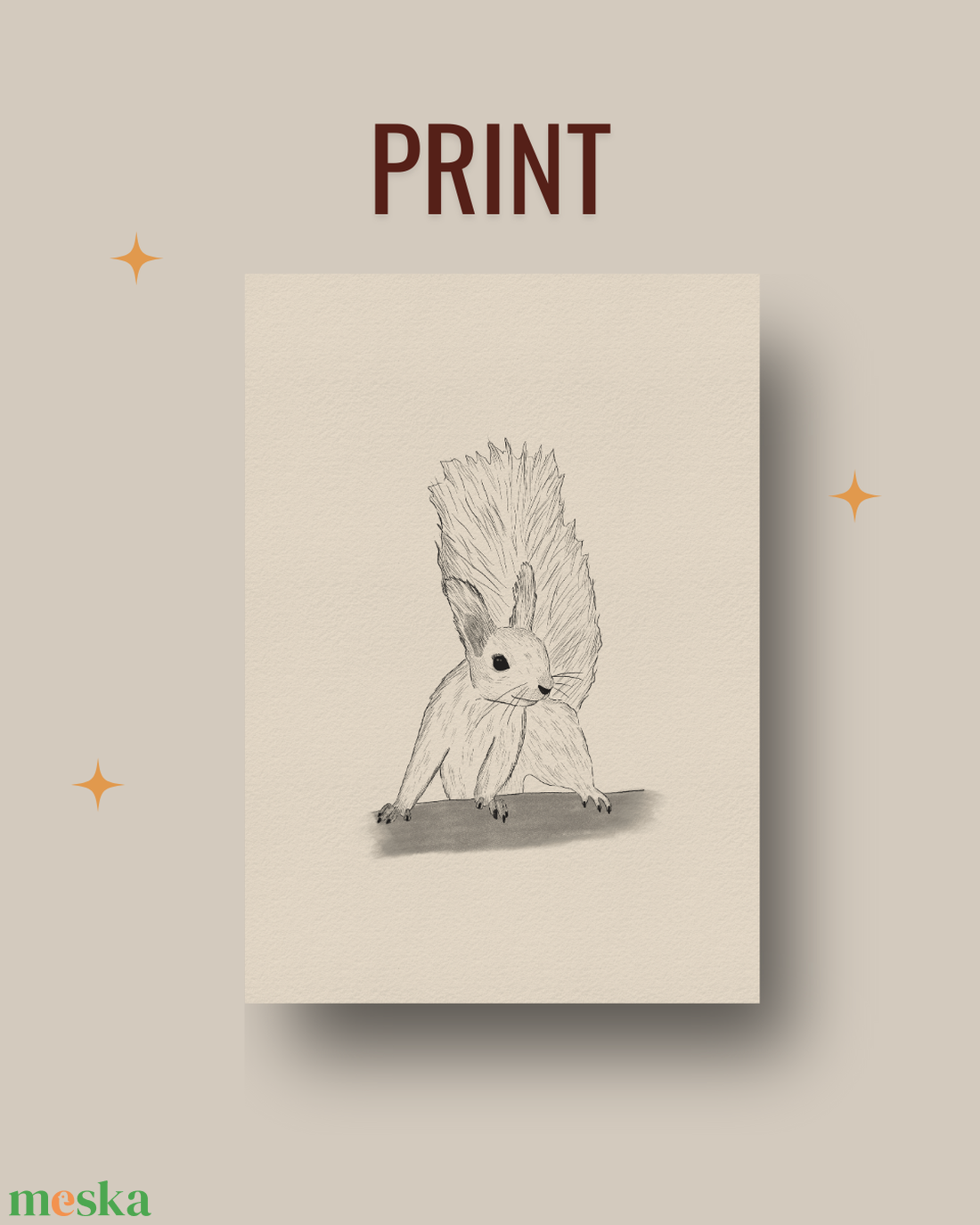 Mókus kép - otthon & életmód - dekoráció - kép & falikép - poszter - Meska.hu