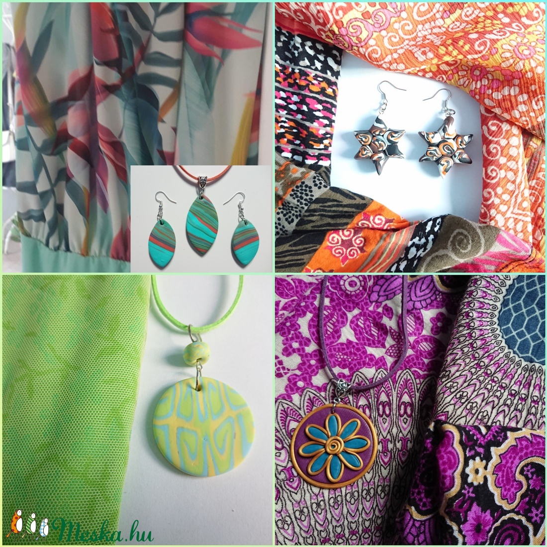 Rendelj valóban egyedi Ékszert ruhádhoz Fimo gyurma ékszerek  -  - Meska.hu