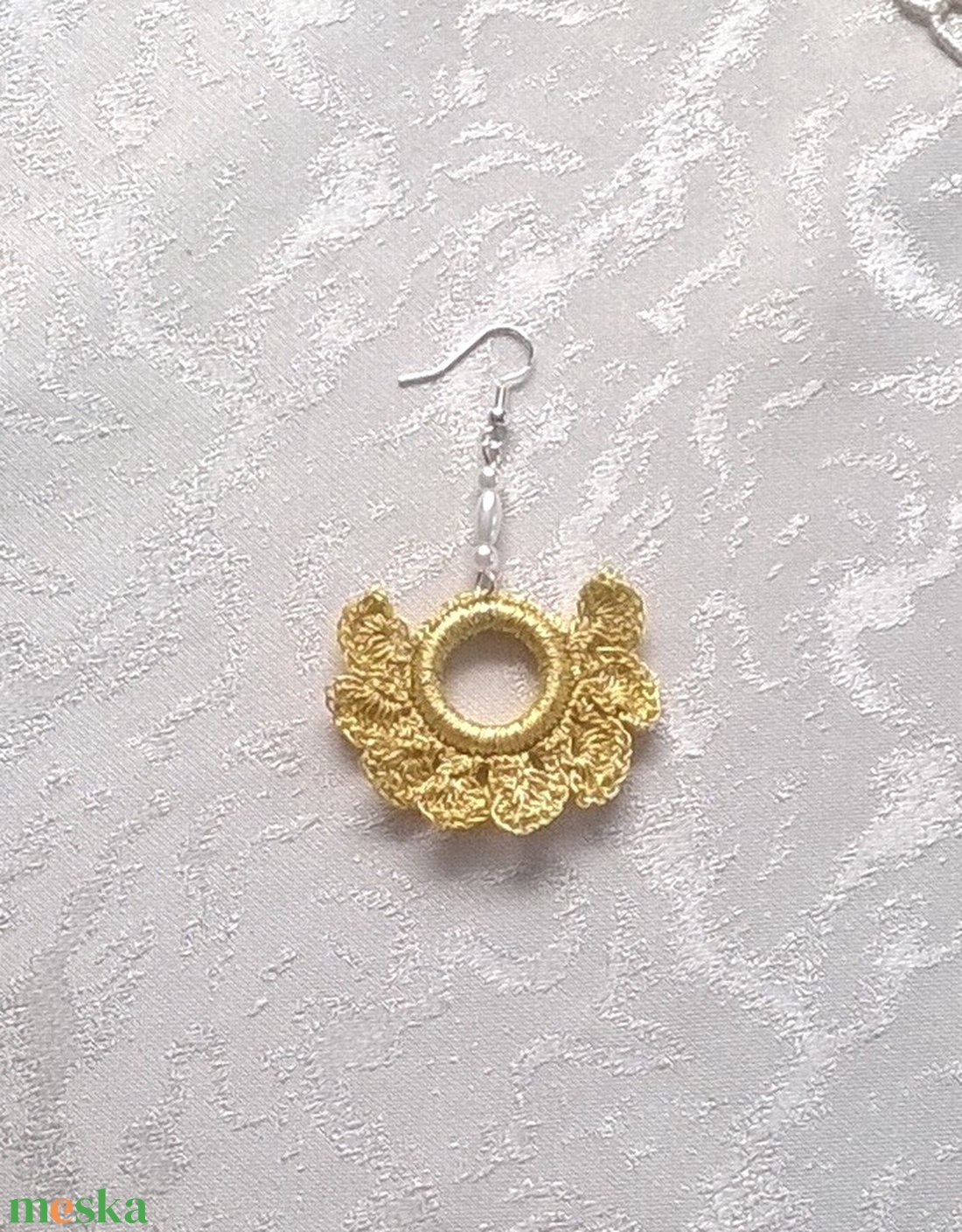 Arany és ezüst - ékszer - fülbevaló - lógós kerek fülbevaló - Meska.hu