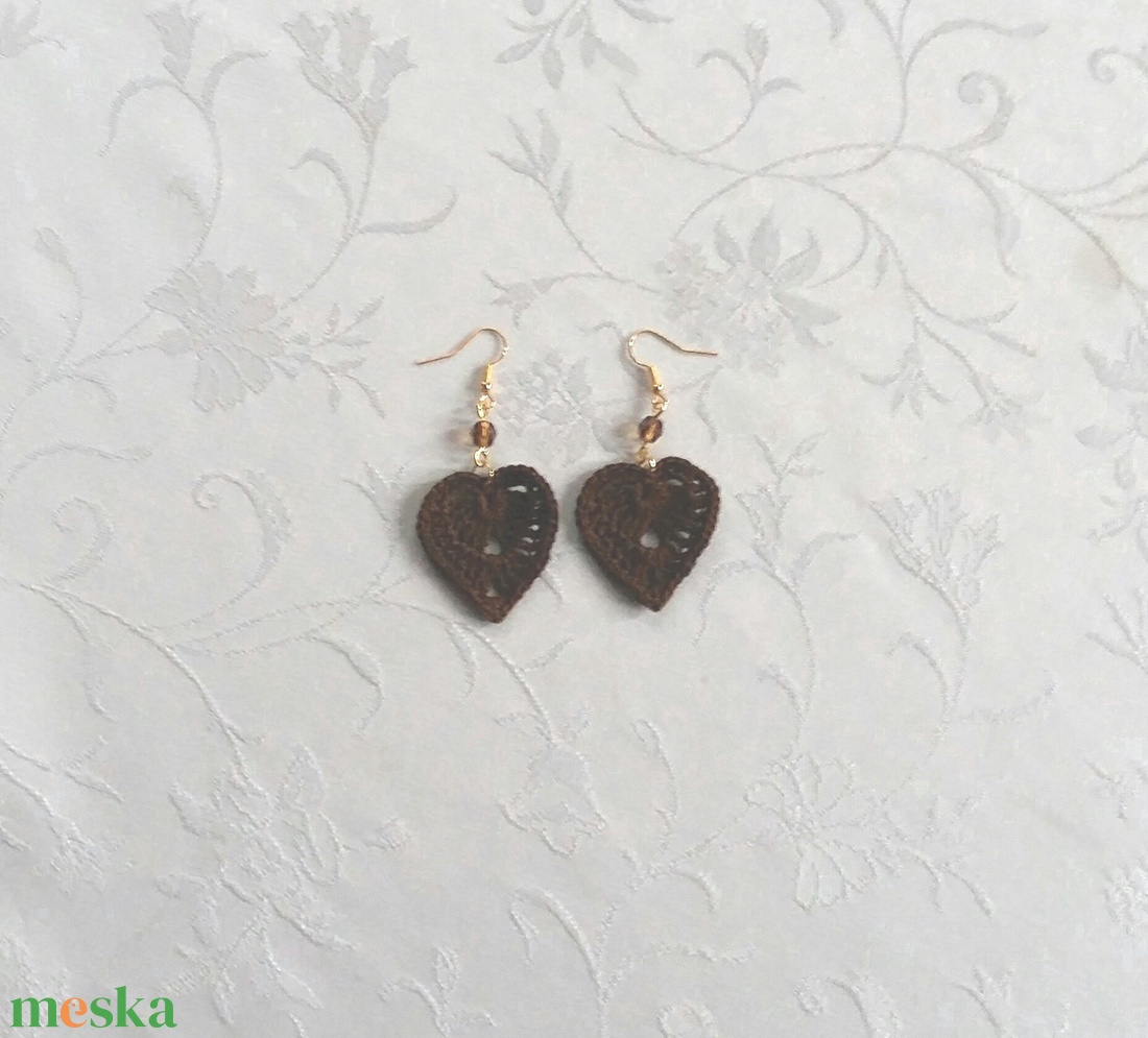 Őszi levélke  - ékszer - fülbevaló - lógó fülbevaló - Meska.hu