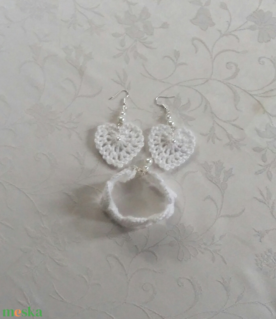 Karkötő és fülbevaló /szett/ - ékszer - karkötő - gyöngyös karkötő - Meska.hu