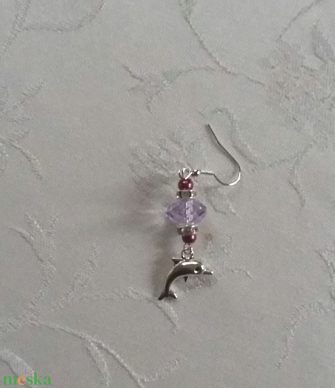 Delfinkés fülbevaló - ékszer - fülbevaló - lógó fülbevaló - Meska.hu