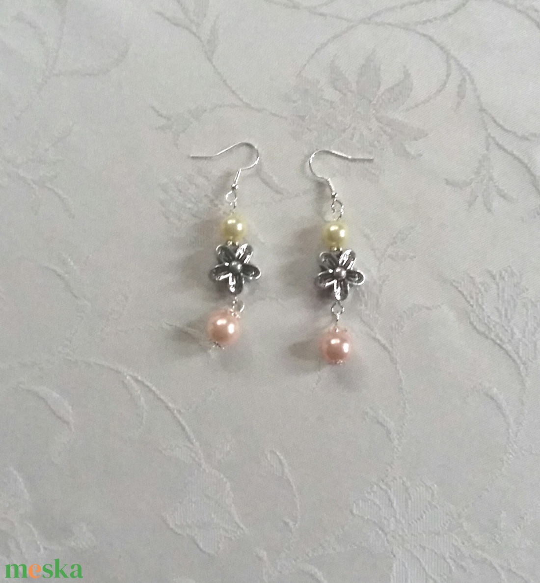 Tekla gyöngyök - ékszer - fülbevaló - lógó fülbevaló - Meska.hu