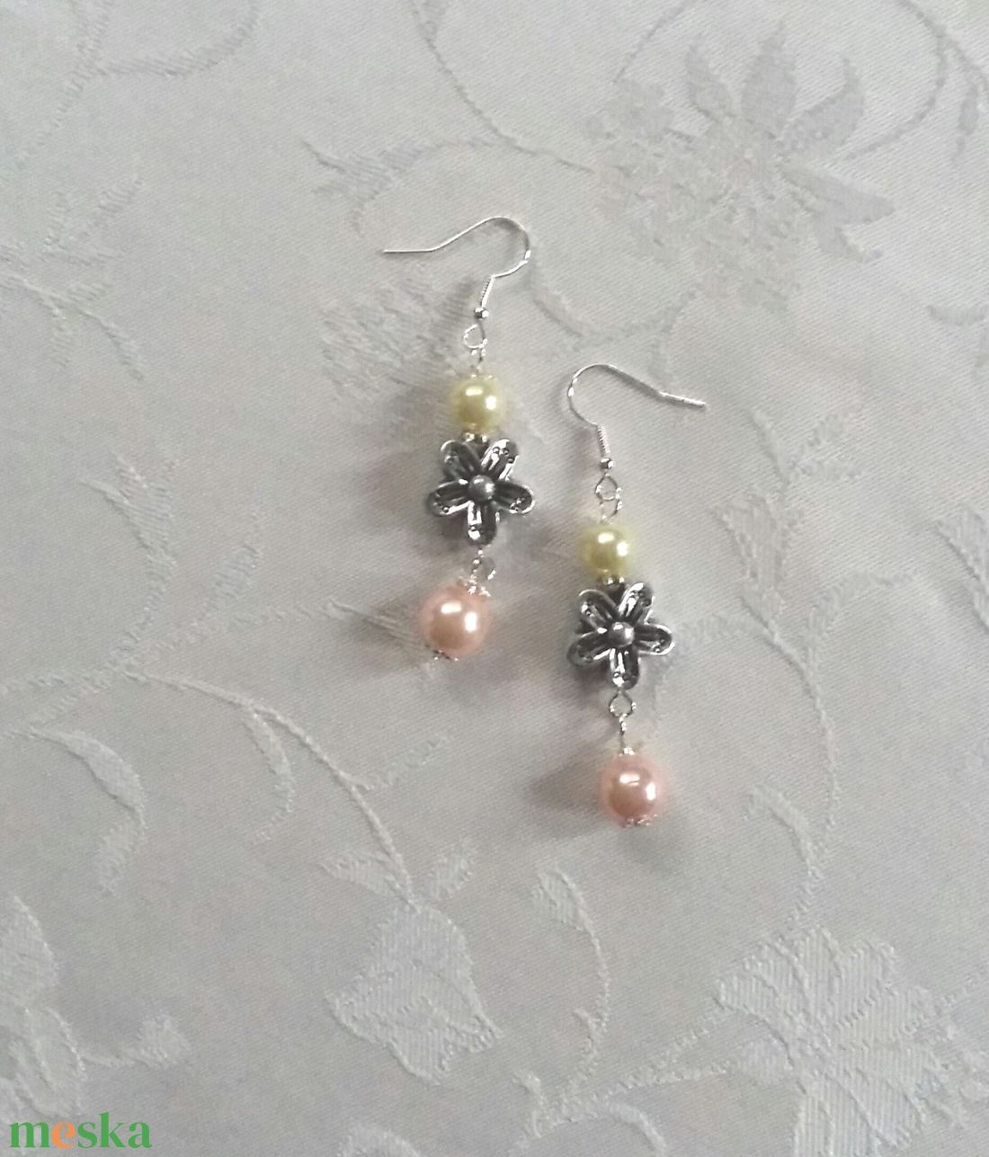 Tekla gyöngyök - ékszer - fülbevaló - lógó fülbevaló - Meska.hu