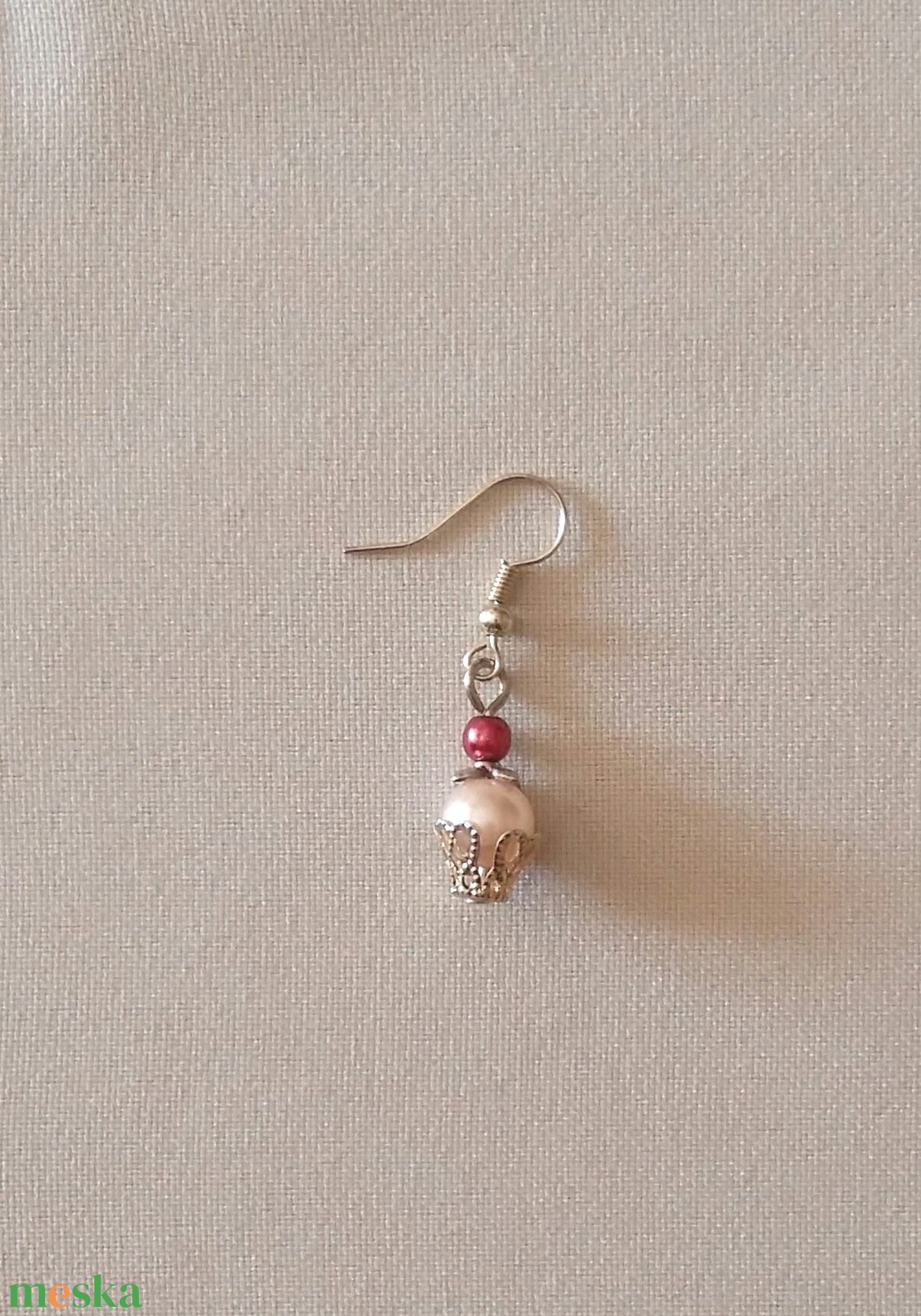 Rózsaszín és pink - ékszer - fülbevaló - lógó fülbevaló - Meska.hu