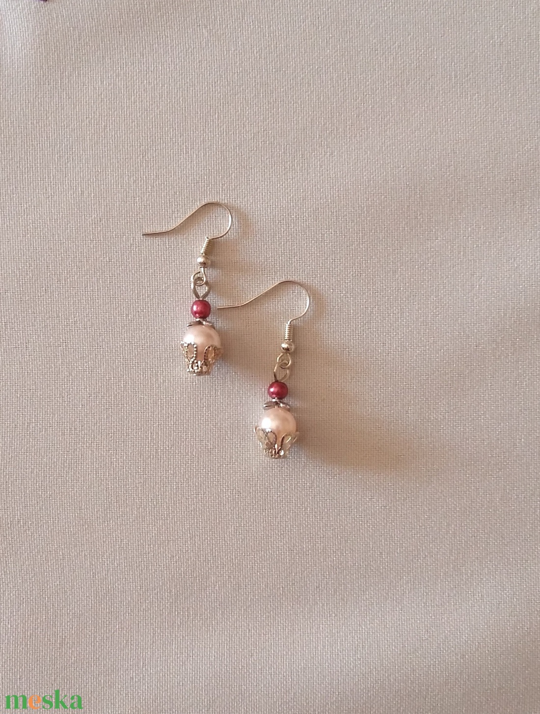 Rózsaszín és pink - ékszer - fülbevaló - lógó fülbevaló - Meska.hu