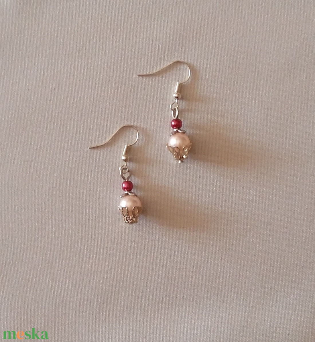 Rózsaszín és pink - ékszer - fülbevaló - lógó fülbevaló - Meska.hu