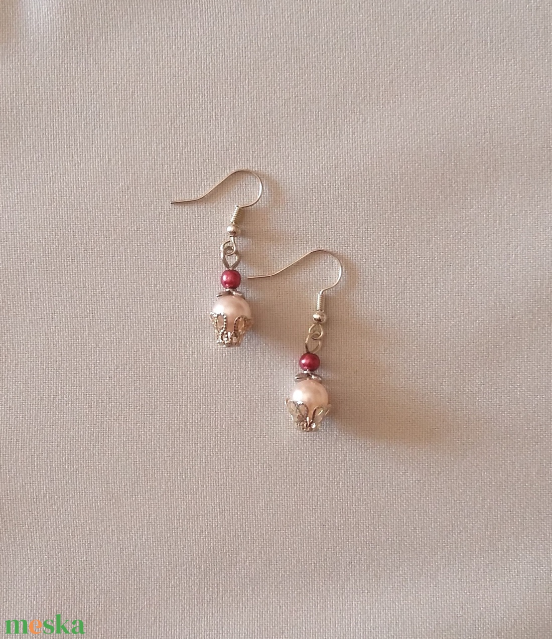 Rózsaszín és pink - ékszer - fülbevaló - lógó fülbevaló - Meska.hu