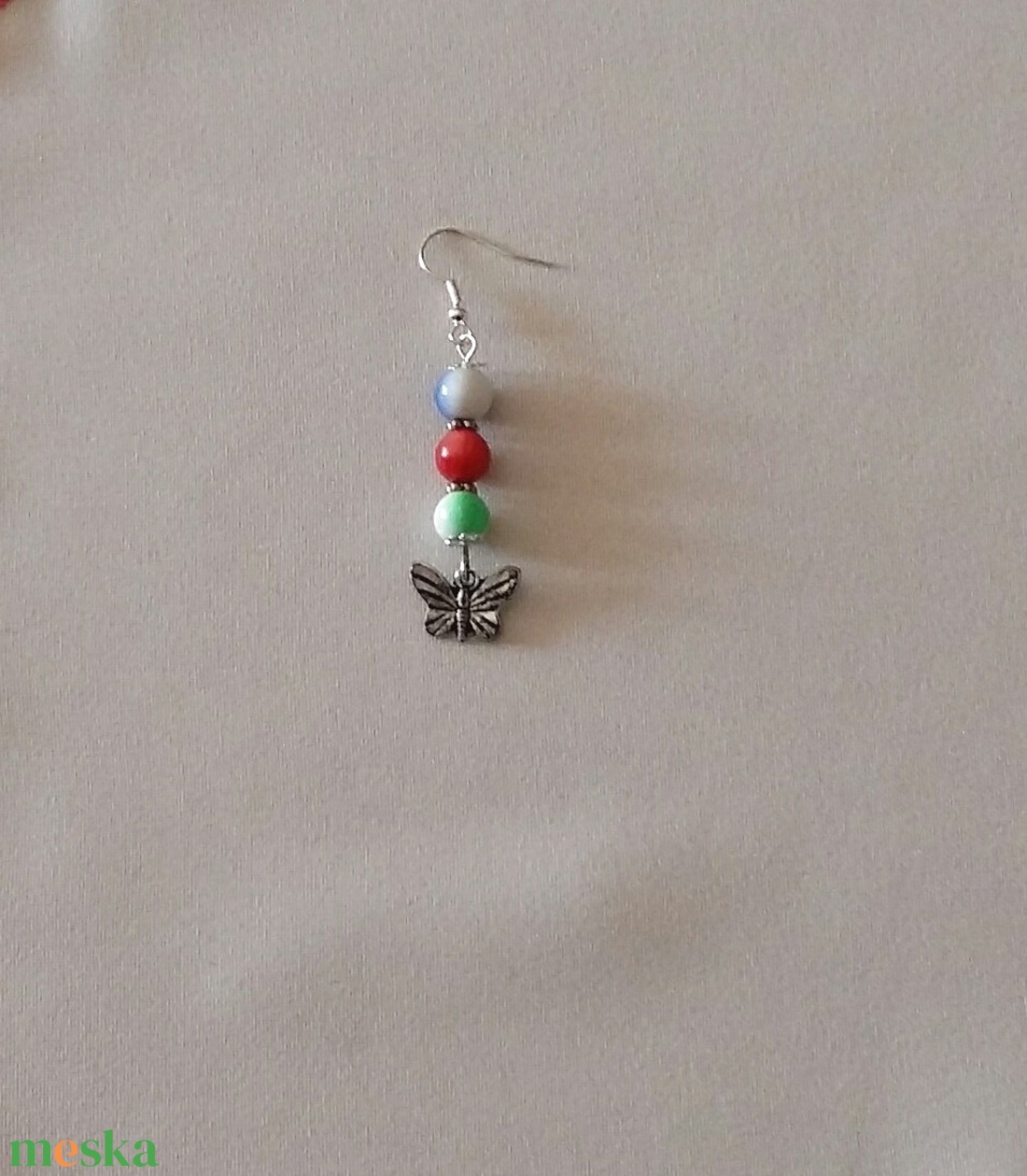 Színes gyöngyök - ékszer - fülbevaló - lógó fülbevaló - Meska.hu