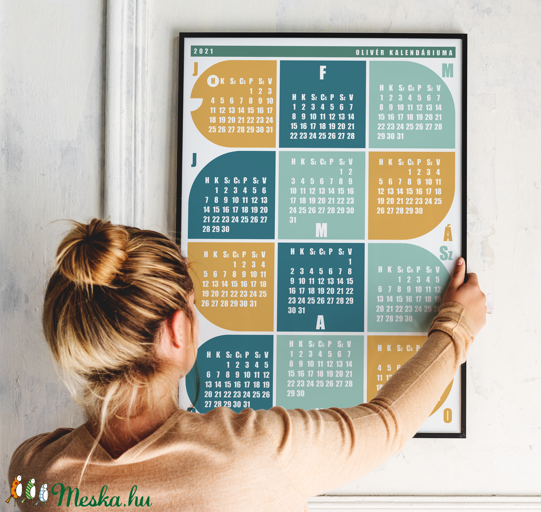 Naptár gyerekeknek / 'Kígyó' / skandináv stílusú, minimalista falinaptár - otthon & életmód - dekoráció - Meska.hu