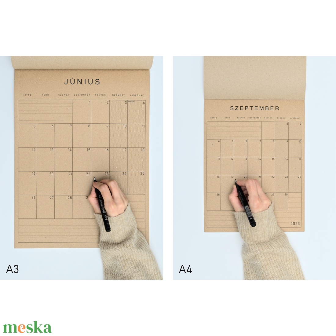 Falinaptár / Havi tervező / Akadémiai év 2023/24 - otthon & életmód - papír, írószer - naptár & tervező - Meska.hu