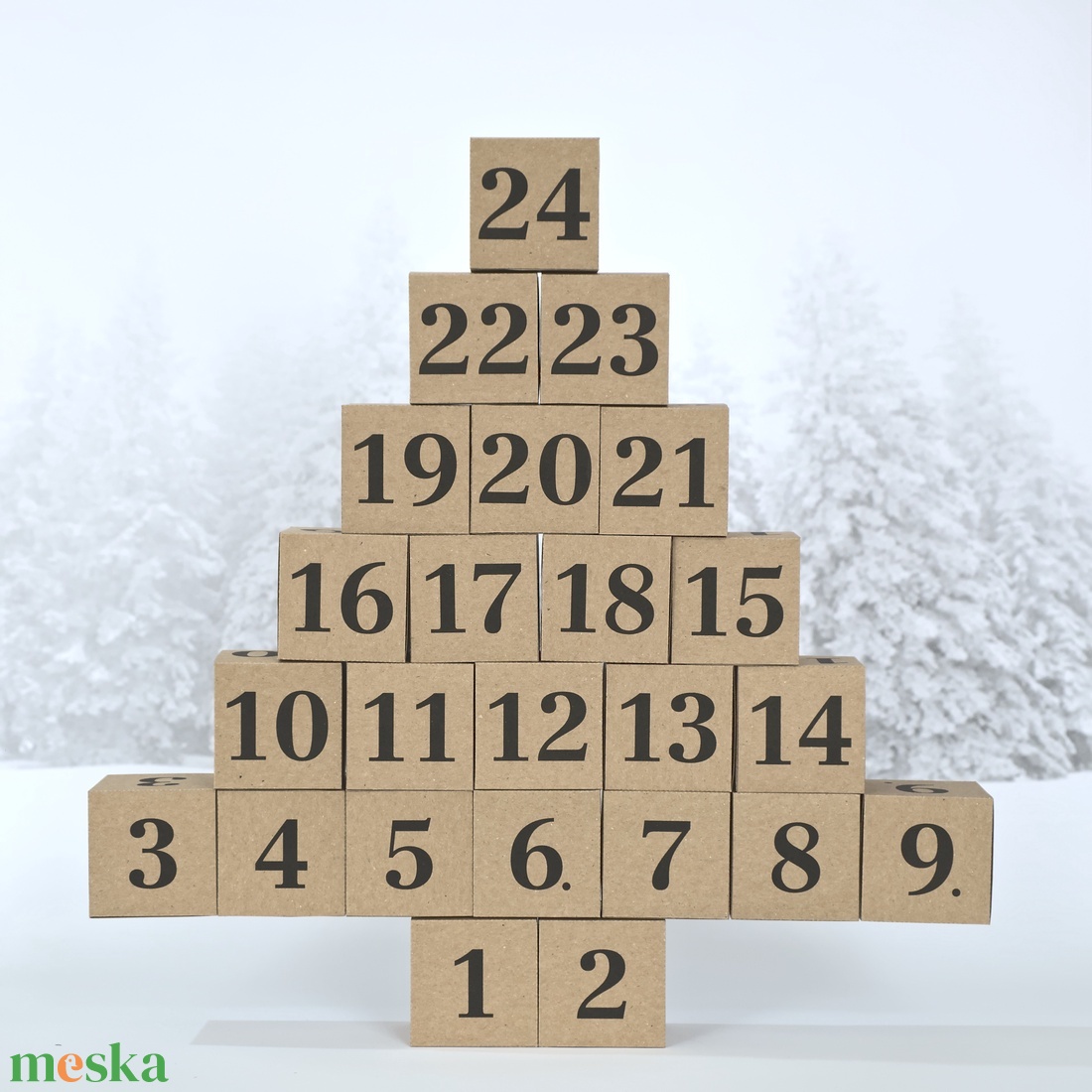 SZÁMOK adventi naptár / DIY készlet - karácsony - adventi díszek - adventi naptár - Meska.hu