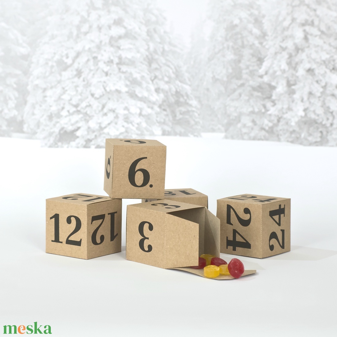 SZÁMOK adventi naptár / DIY készlet - karácsony - adventi díszek - adventi naptár - Meska.hu