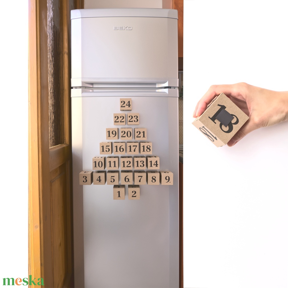 SZÁMOK adventi naptár / DIY készlet - karácsony - adventi díszek - adventi naptár - Meska.hu