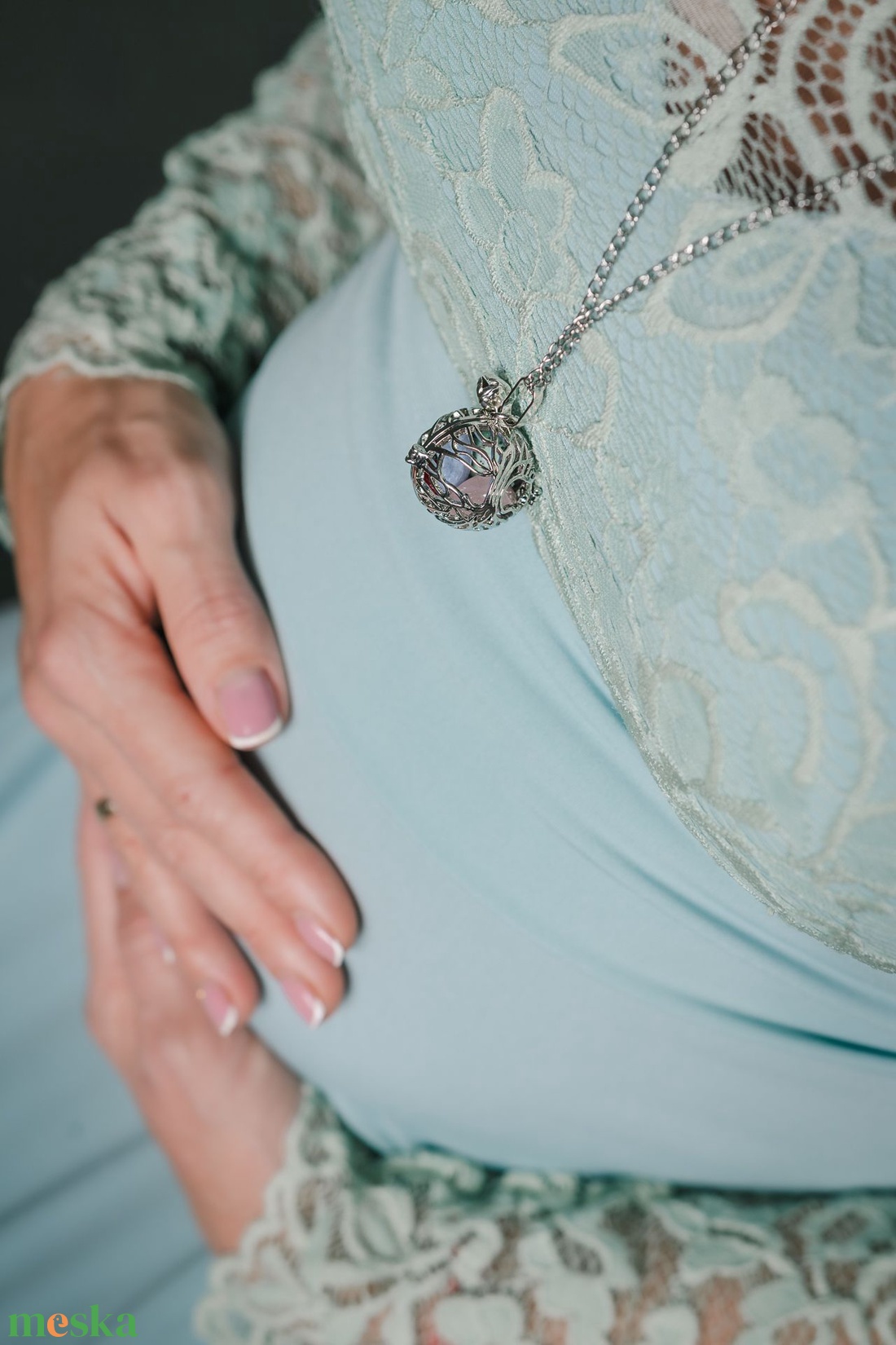 Kismamák védőkövei Angyalhívó - Anyának és a babának - ékszer - nyaklánc - medál - Meska.hu