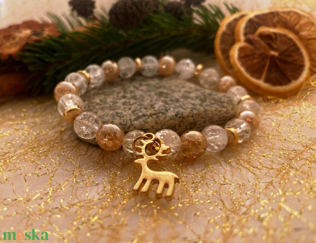 Rudolf -  ásvány karkötő - ékszer - karkötő - gyöngyös karkötő - Meska.hu