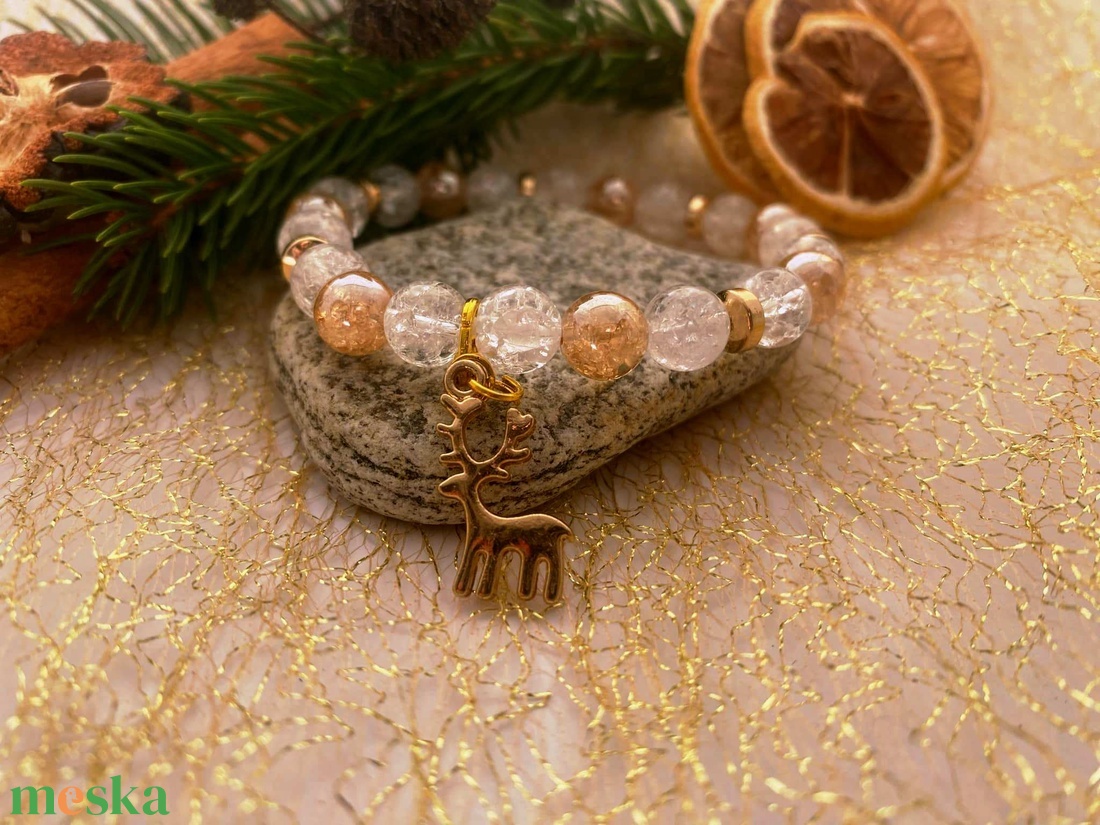 Rudolf -  ásvány karkötő - ékszer - karkötő - gyöngyös karkötő - Meska.hu