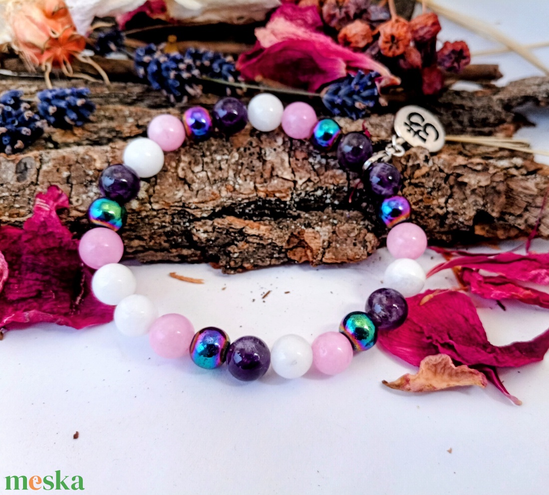 Belső bke - ásvány karkötő - ékszer - karkötő - charm karkötő - Meska.hu