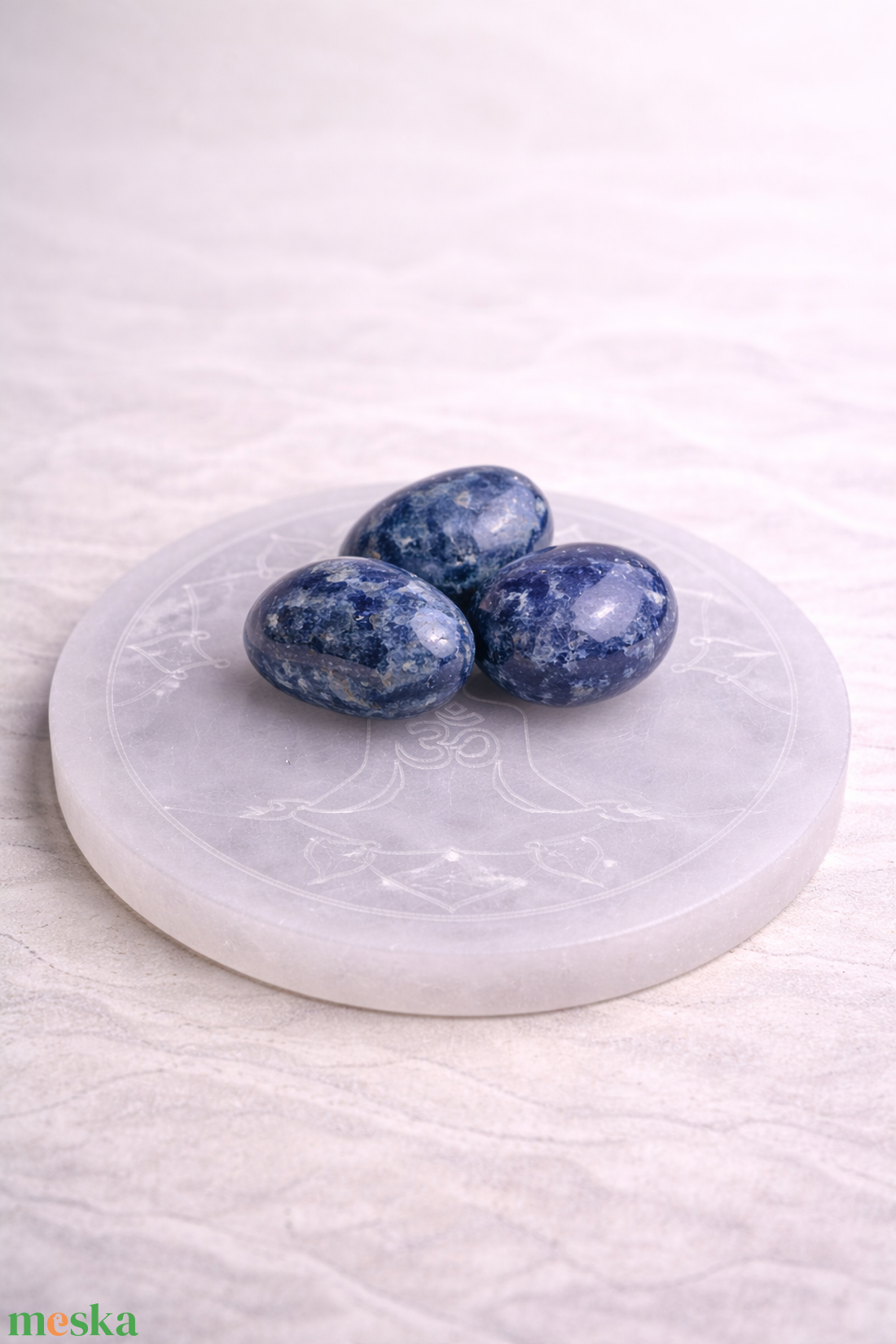 Szelenit OM meditációs korong - otthon & életmód - dekoráció - asztal és polc dekoráció - asztaldísz - Meska.hu