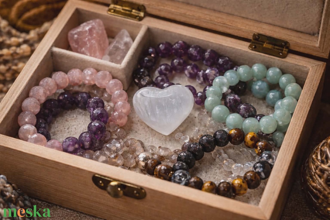 Szelenit szív � a tiszta energia ajándéka  - otthon & életmód - dekoráció - asztal és polc dekoráció - asztaldísz - Meska.hu