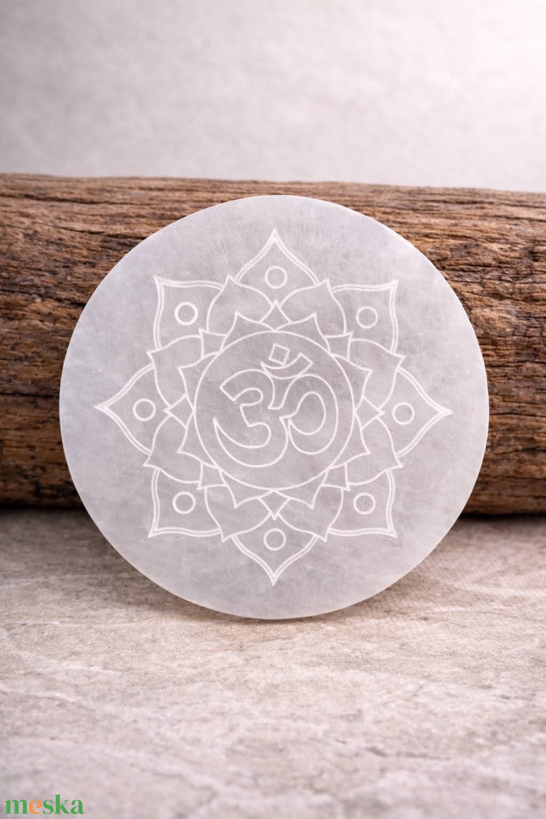 Szelenit korong � OM mandala mintával  -  - Meska.hu