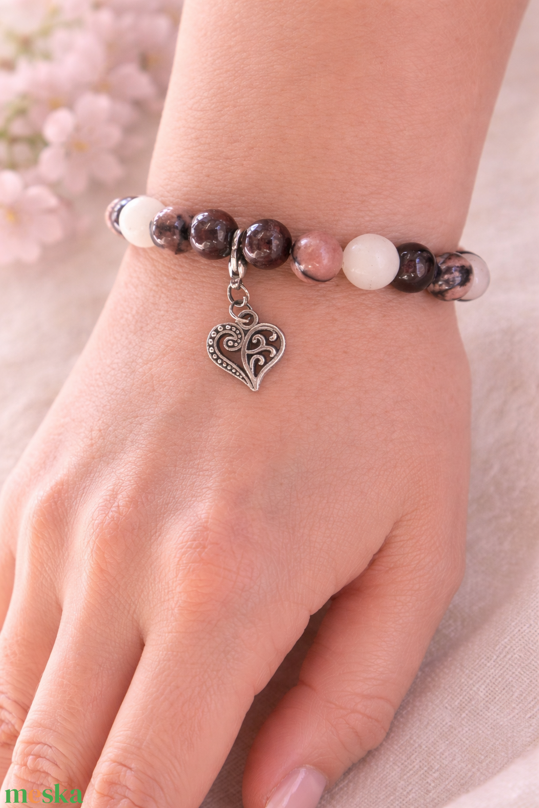 Szerelem hozó -  ásvány karkötő - ékszer - karkötő - ásványkarkötő - Meska.hu
