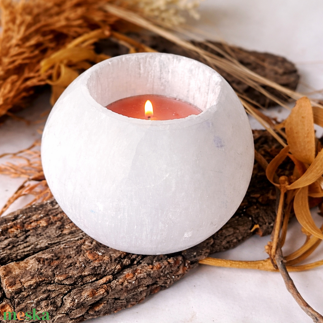 Szelenit energetiz�ló m�csestartó - otthon & életmód - gyertya, illat, aroma - mécses és mécsestartó - Meska.hu