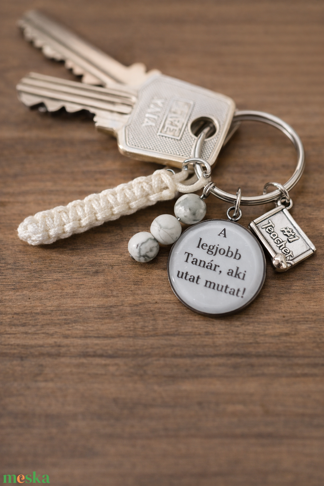 A legjobb Tanár...! - kulcstartó ásvánnyal - táska & tok - kulcstartó & táskadísz - kulcstartó - Meska.hu
