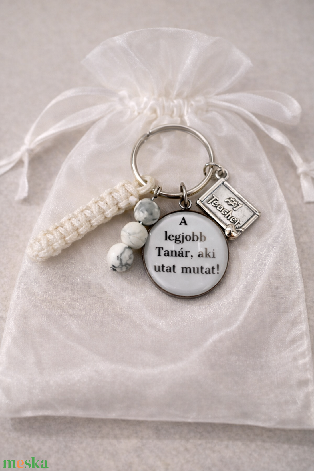A legjobb Tanár...! - kulcstartó ásvánnyal - táska & tok - kulcstartó & táskadísz - kulcstartó - Meska.hu