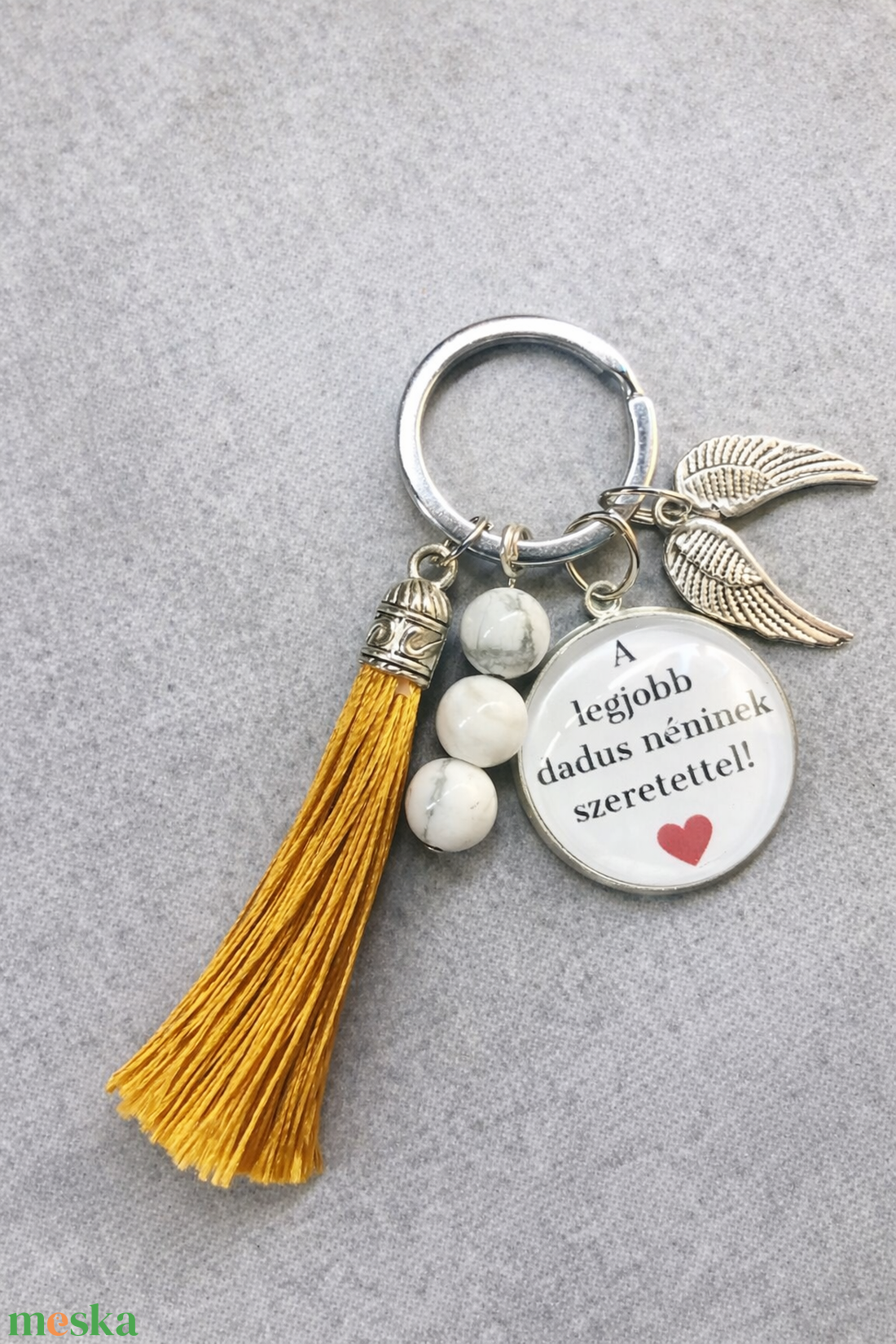 A legjobb dadus néninek szeretettel! - kulcstartó ásvánnyal - táska & tok - kulcstartó & táskadísz - kulcstartó - Meska.hu