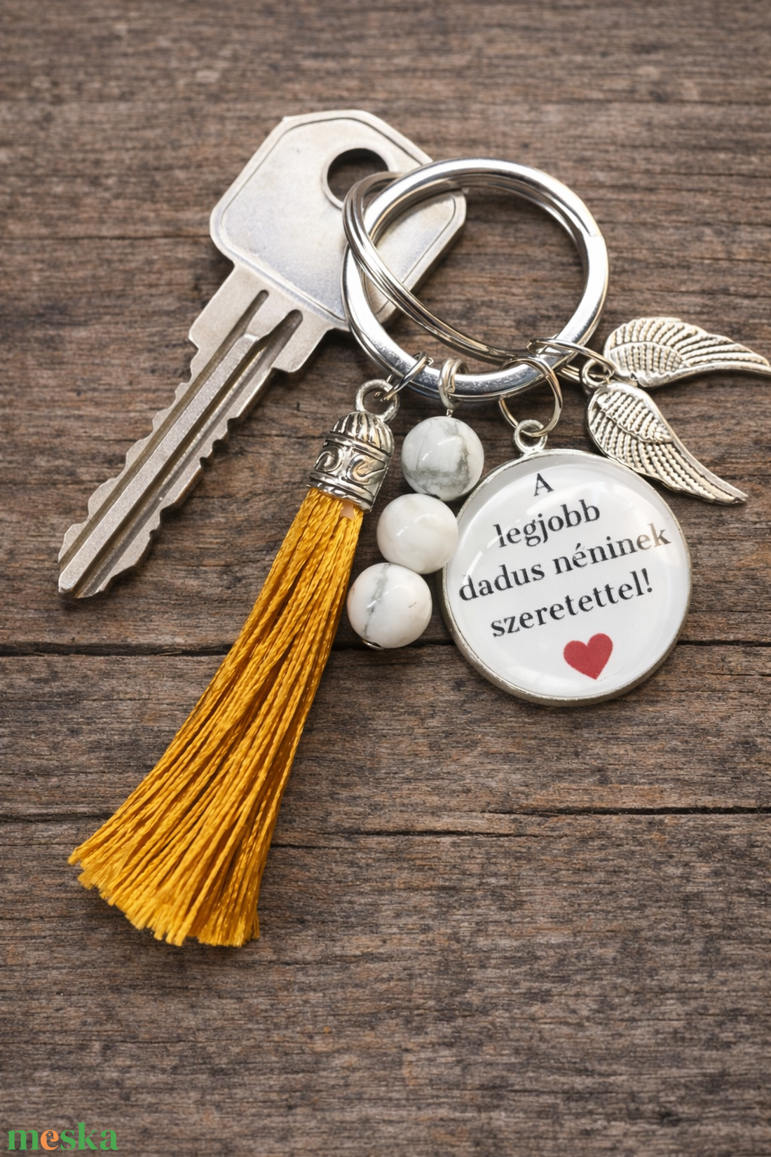 A legjobb dadus néninek szeretettel! - kulcstartó ásvánnyal - táska & tok - kulcstartó & táskadísz - kulcstartó - Meska.hu