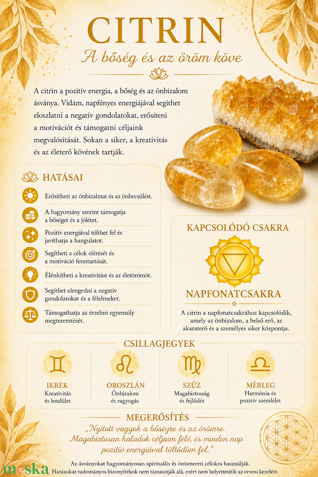 Citrin Életfa nyaklánc � a bőség és az öröm szimbóluma  - ékszer - nyaklánc - medál - Meska.hu