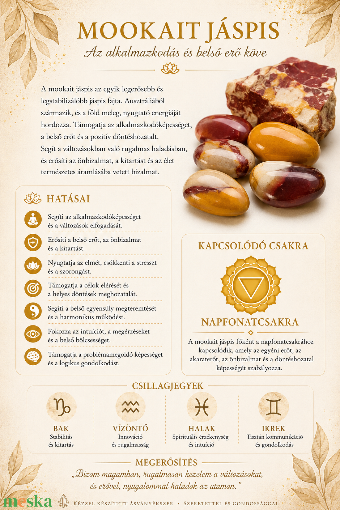 Őszi harmónia-  ásvány karkötő - ékszer - karkötő - gyöngyös karkötő - Meska.hu