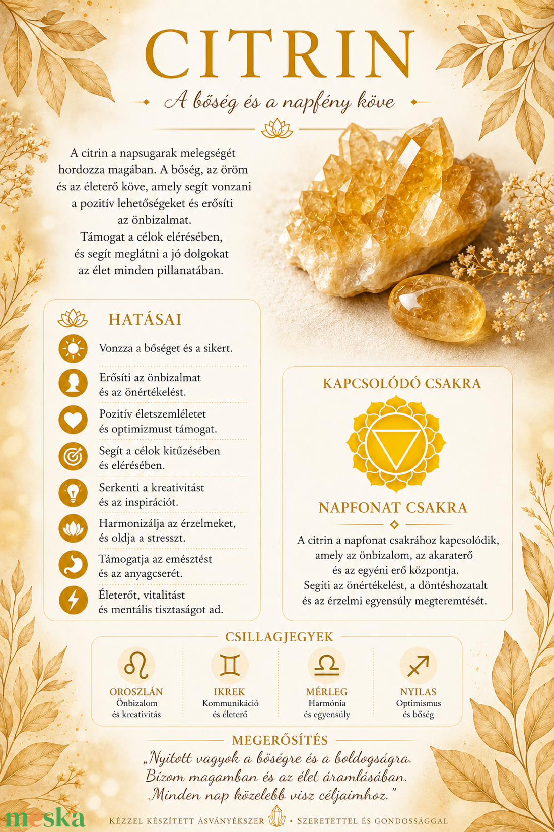 Citrin fülbevaló � A napfény ragyogása  - ékszer - fülbevaló - lógó fülbevaló - Meska.hu