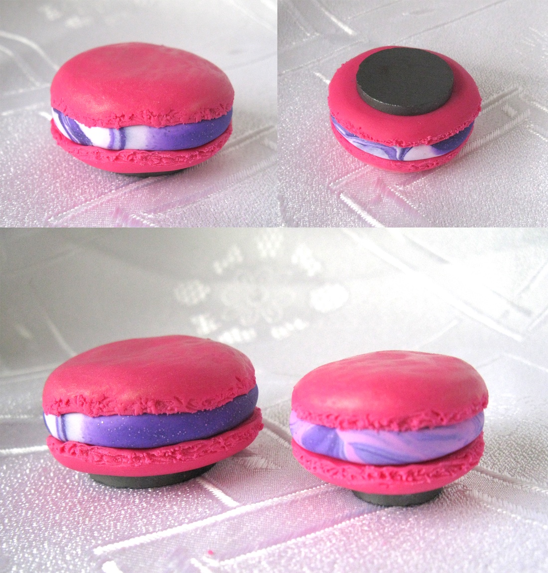 Macaron hűtőmágnes gyurmából -  - Meska.hu