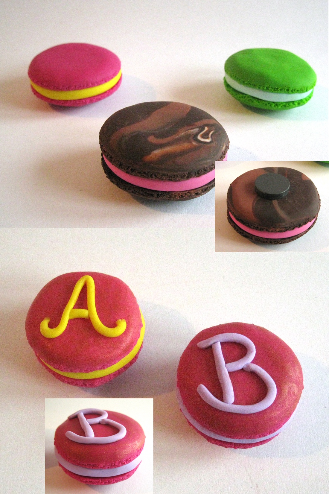 Macaron hűtőmágnes gyurmából -  - Meska.hu