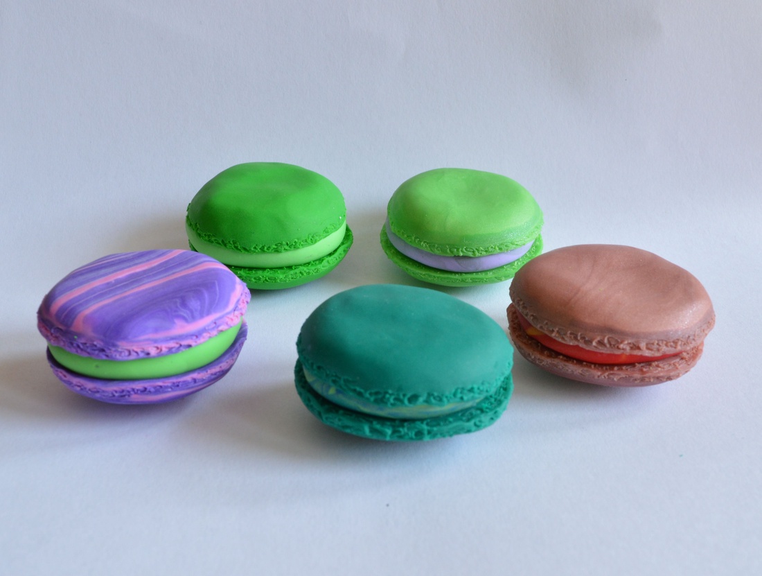 Macaron hűtőmágnes gyurmából -  - Meska.hu
