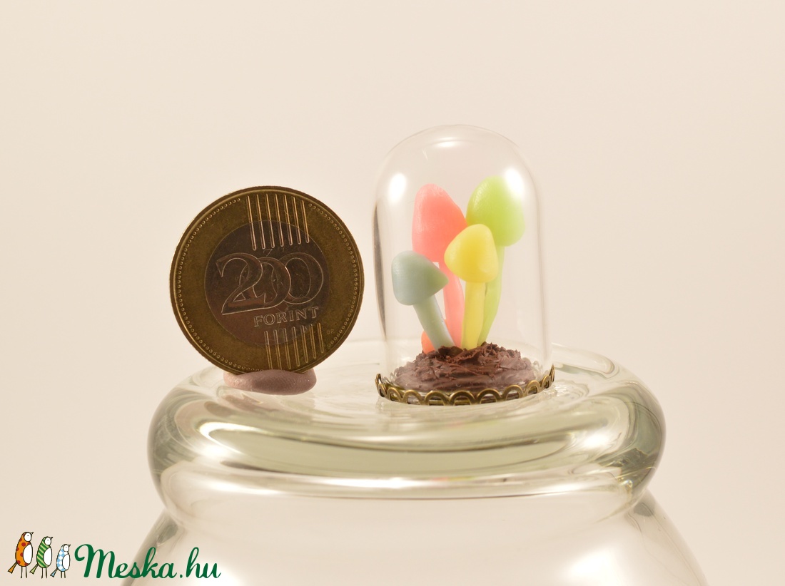 Miniatűr varázsgombák üveg alatt -  - Meska.hu